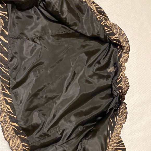 Women's Silk Jacket Blazer Ruffled Animal Print Luxury Office Business Casual - Picture 12 of 15